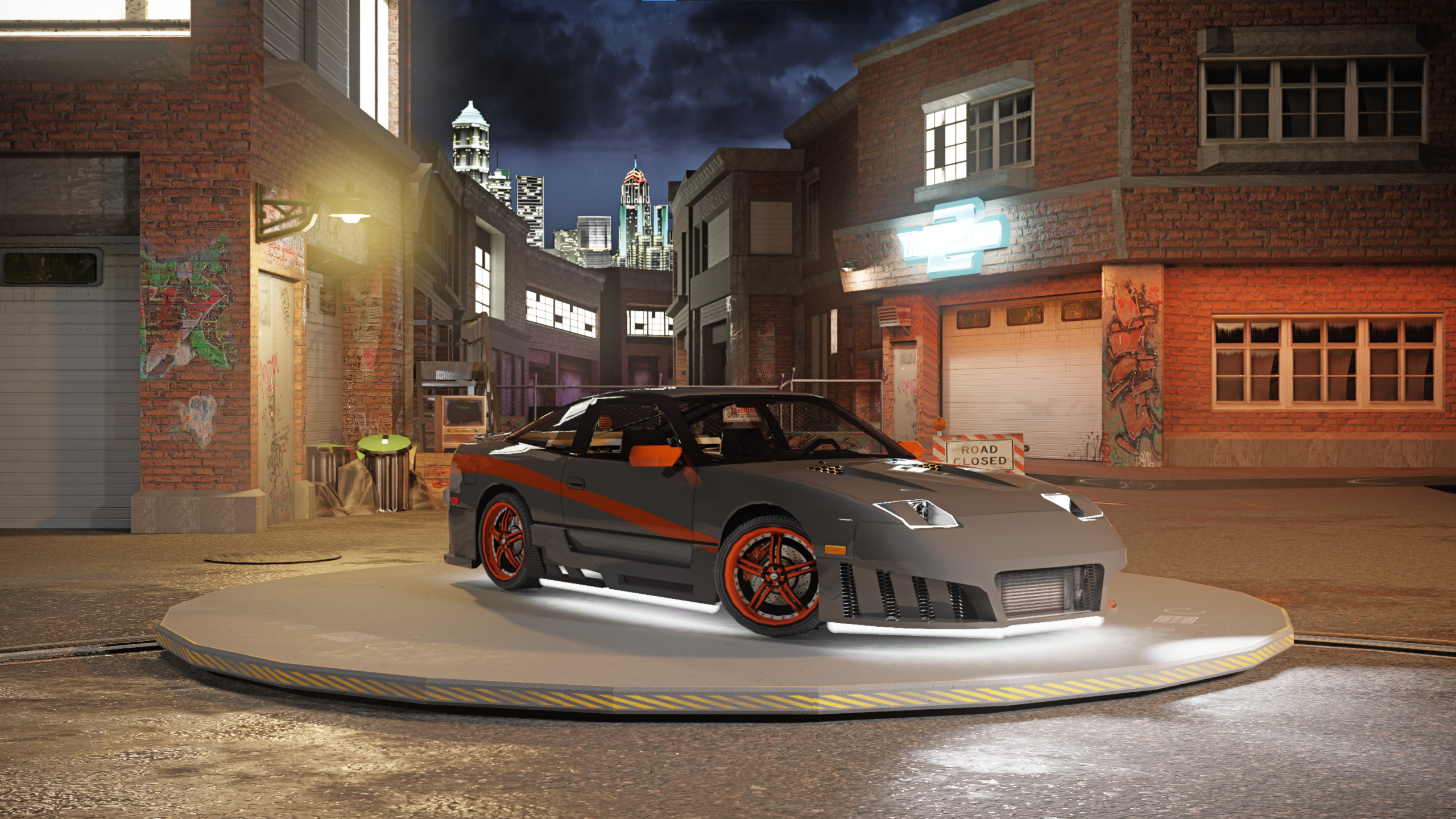 Ночной Бэйвью в Need for Speed Underground 2 RTX Remix 0.3