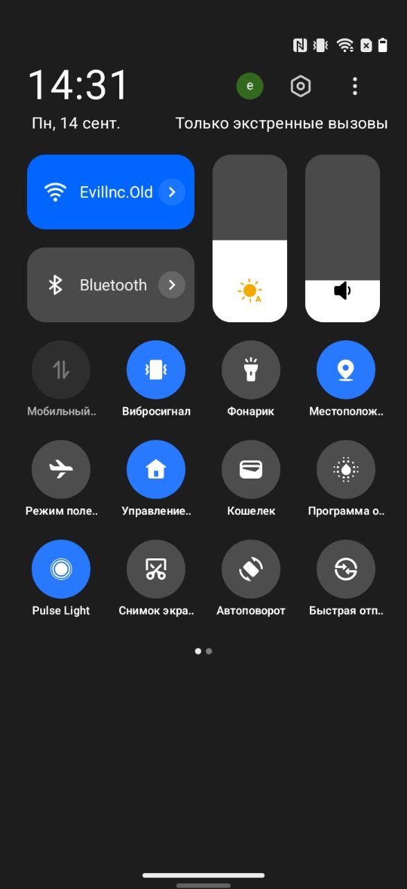 Шторка с переключателем Pulse Light