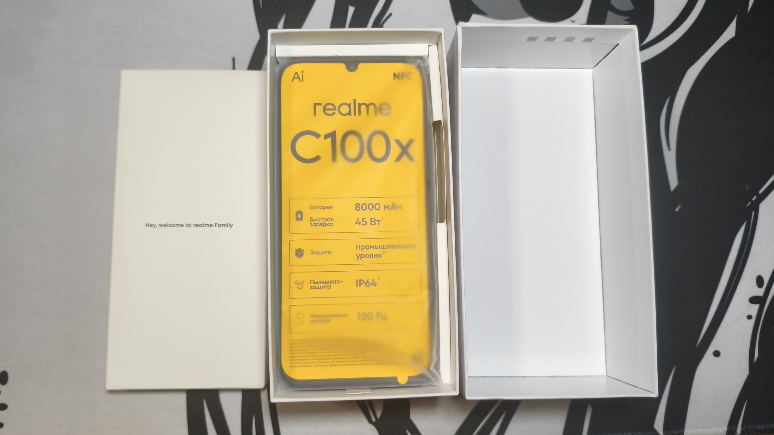 Смартфон realme C100x в заводской плёнке внутри коробки