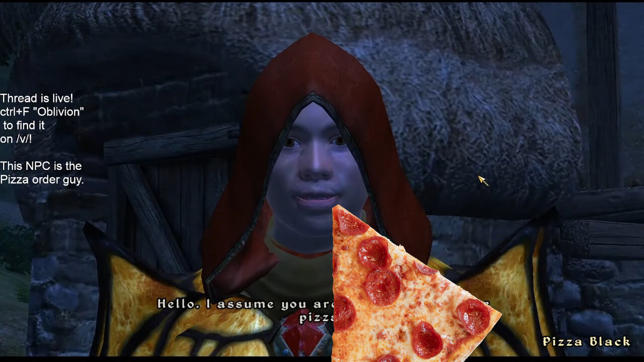 Моддер интегрировал заказ пиццы в Oblivion