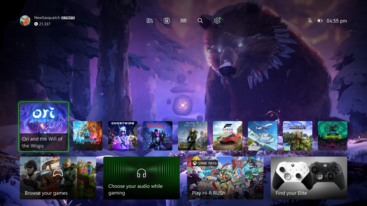 Новые экраны дашборда Xbox