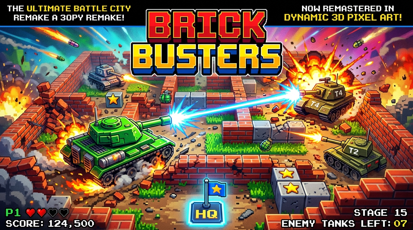 В Steam выходят «Танчики» с Dendy в формате динамичного рогалика — Brick Busters