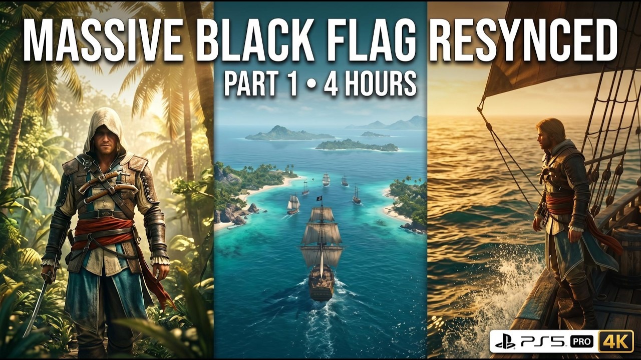 В сеть утекли 4 часа геймплея ремейка Assassin’s Creed IV: Black Flag Resynced на PS5 Pro за 2 дня до релиза